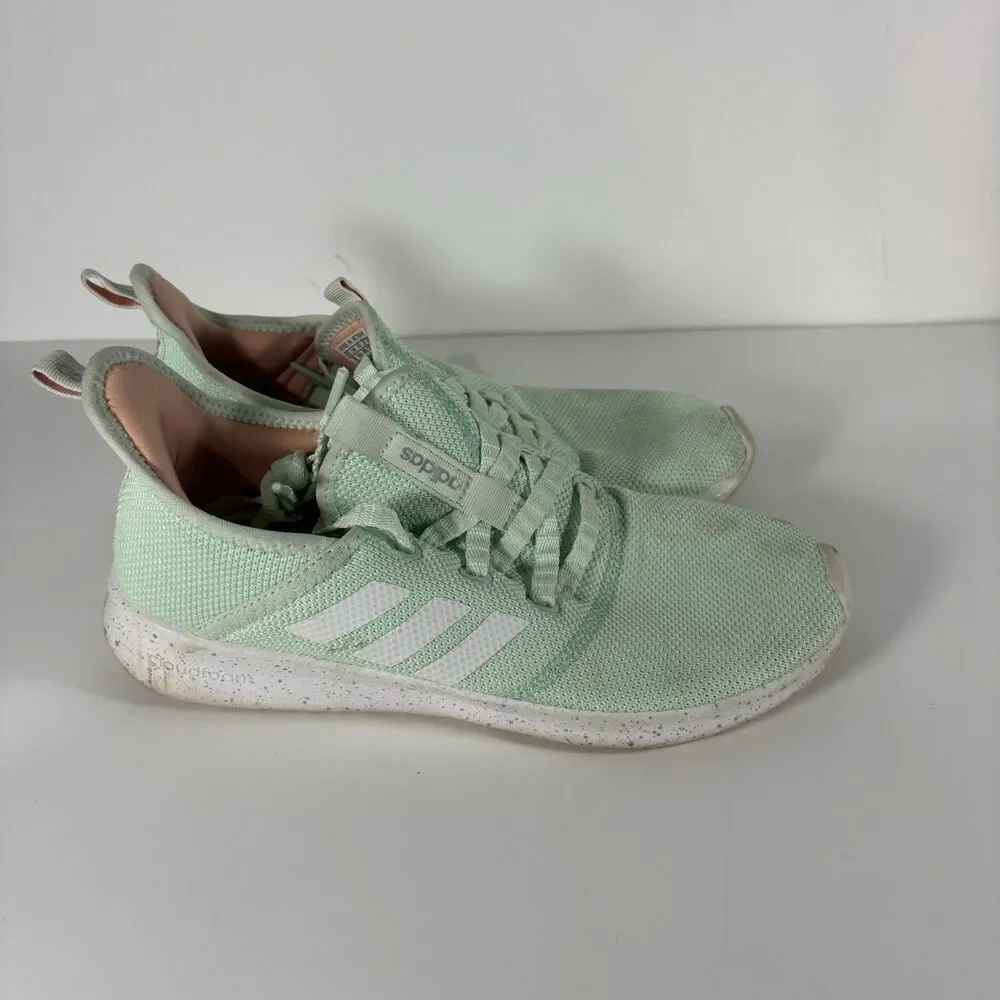 adidas Cloudfoam Pure Ice Mint/Cloud White Women's Mesh Cushioned Sneaker sz 8